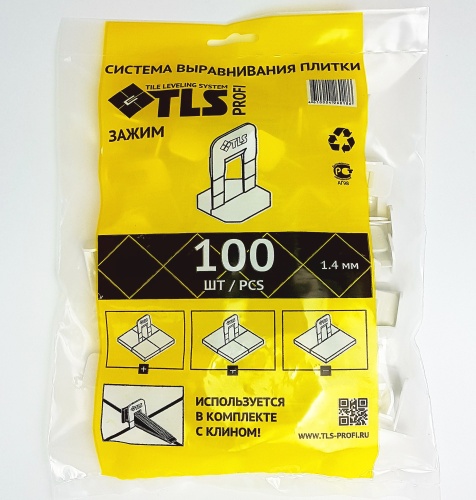 Система выравнивания плитки (СВП) "TLS-Profi", Зажим 1,4 мм